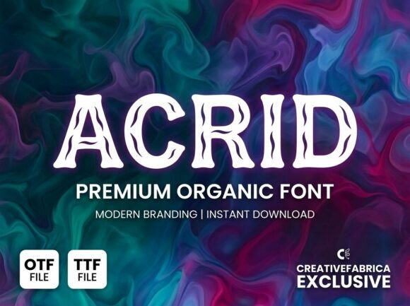 Acrid: A Decorative Font That Elevates Branding Projects