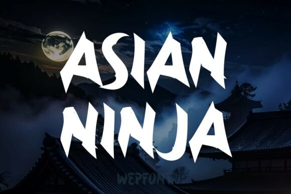 Asian Ninja Font for Bold Web Design