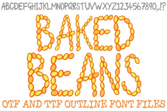 Baked Beans Font for Creative Branding