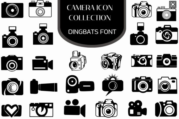 Camera Icon Collection: A Photographer's Font for Craft Projects
