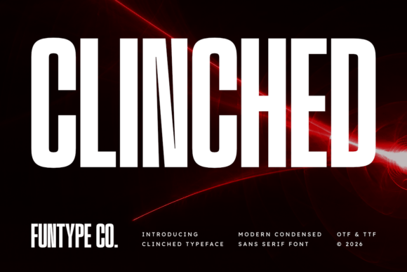 Clinched: A Modern Sans Serif Font for Bold Editorial Design