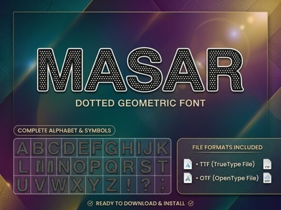 Discover Masar: A Decorative Font for Bold Branding