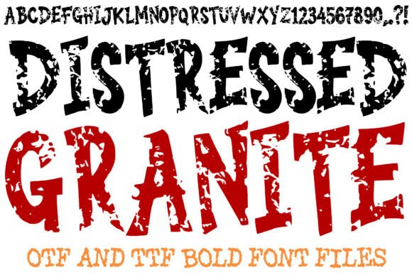 Distressed Granite Font for Web Design