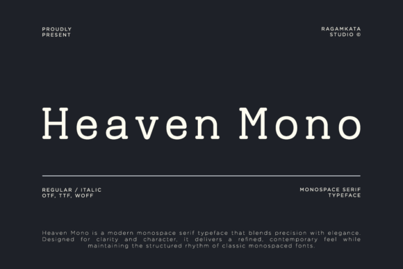 Heaven Mono: A Serif Font for Timeless Branding