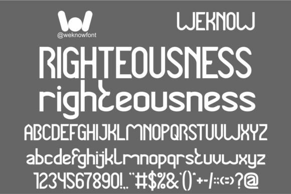 Righteousness: A Modern Sans Serif Font for Your Brand