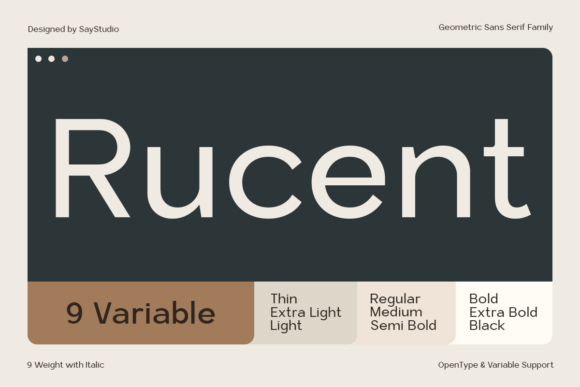 Rucent: A Modern Sans Serif for Editorial Design
