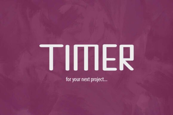 Timer Font for Modern Branding and Digital Design